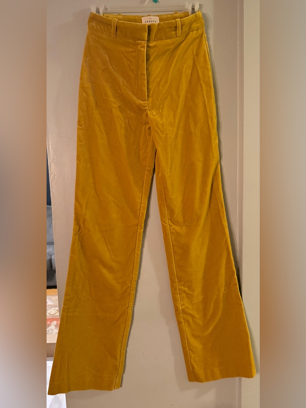 Sezane Pantalon Ferdinand Velours Mıel NWT - Picture 7 of 9